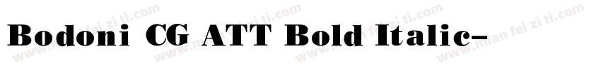 Bodoni CG ATT Bold Italic字体转换